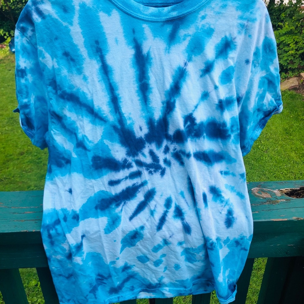 Spiral tie dye shirts